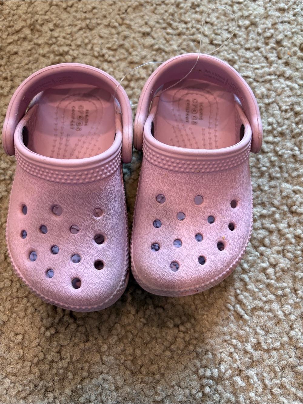 B69 6C Lt pink/purple crocs